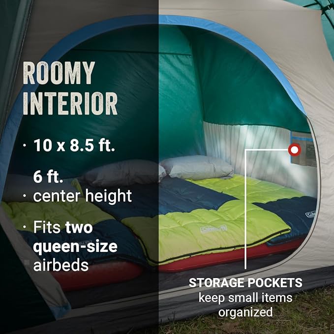 Coleman Skydome Tent with Full-Fly Weather Vestibule