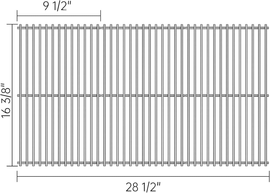 Kalomo Stainless Steel Grill Grates Grill Replacement Parts for BBQ Backyard Grill BY14-101-001-099 GBC1440WRSB-C GBC1449WBS-C GBC1449WRS-C, Uniflame GBC1030WRS-C GBC1134WRS Cooking Grids Accessories