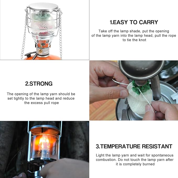 10Pcs Lantern Mantles Propane Lantern Mantles, Soft Light Propane Lampshades for Outdoor Camping Lights Gas Lantern Kerosene Lantern Mantles U-Shaped Gas Shade Propane Lantern for Camping.