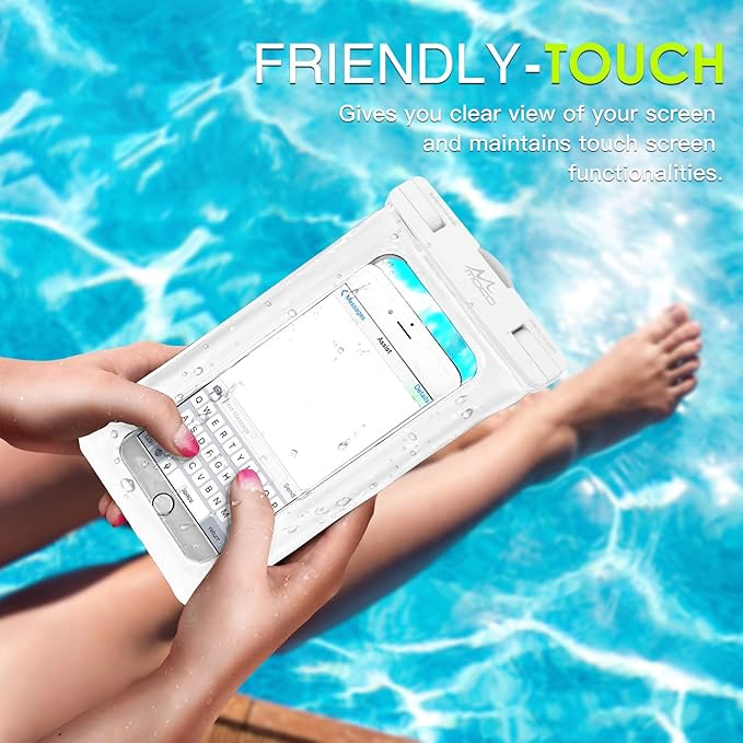 MoKo Floating Waterproof Phone Pouch 2Pack Compatible with iPhone 14 13 12 11 Pro Max X/Xr/Xs/SE 3, Samsung S21/S10/S9/S8