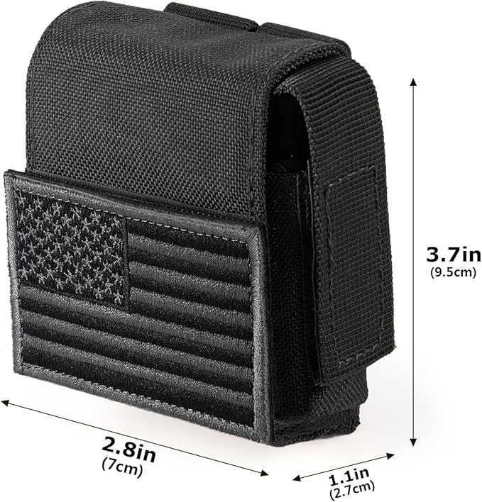 2 Pack Tactical Pouches, Molle EDC Compact Pouch Small Utility Pouch Accessories Battery Cigarette Case Card Holder Lighter Slot Mini Cigar Belt Waist Pack