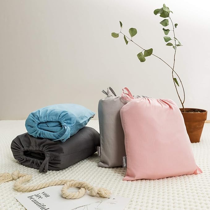 Brand - GANNAFEE Cotton Sleeping Bag Liner with Zipper - 100% Cotton Travel Sheet Sleep Sack Adult - Travel Sleeping Bag for Hotels Camping Hiking