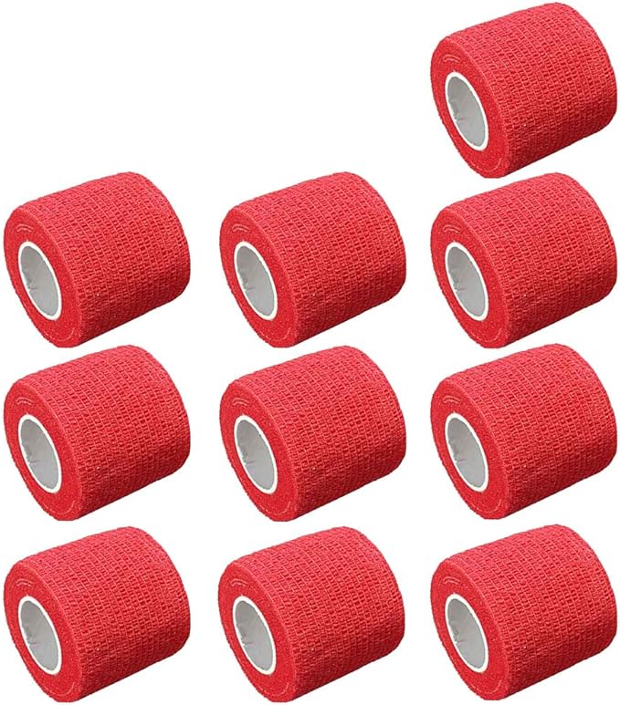 ESUPPORT 2 Inches X 5 Yards Self Adherent Cohesive Wrap Bandages Strong Elastic First Aid Tape for Wrist Ankle Pack of 10