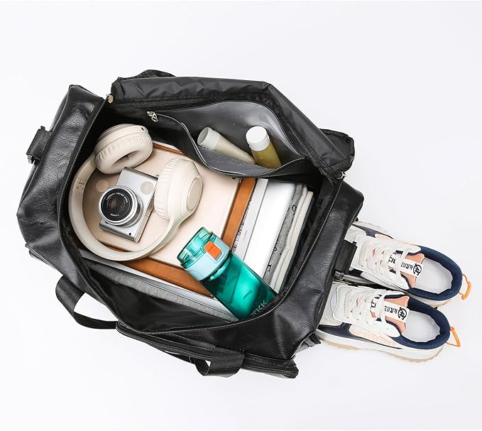 Small Gym Bag for Women, Travel Duffle Bag Carry On Weekender Bag with Shoe Compartment