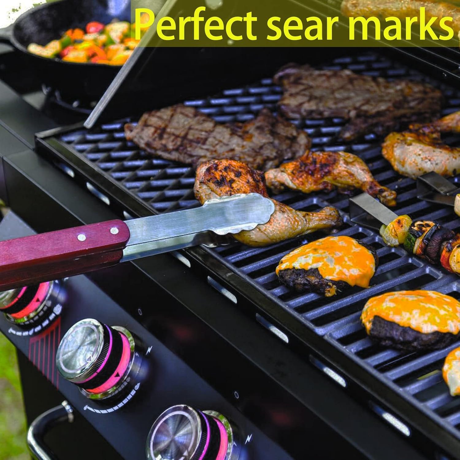 Grill Grate GR2210601-MM-00 Replacement Parts for Members Mark 5 Burner Gas Grill GR2210601-MM-00 Sam's Club Cooking Grids Cast Iron Grill Grates Broil King BBQ Rankam Grill Parts, 3 Pack