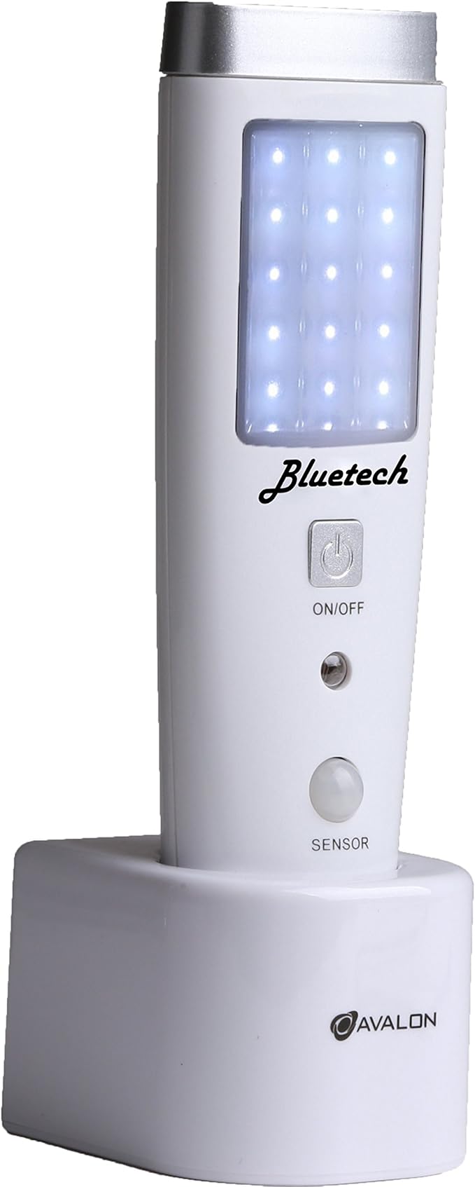 Bluetech A1EMERGENCYLIGHT Avalon LED Flashlight Night Emergency Preparedness, Portable Unit with Motion Detection,Power Failure Light & ETL Approved Blackout Light, 1 Pack, White