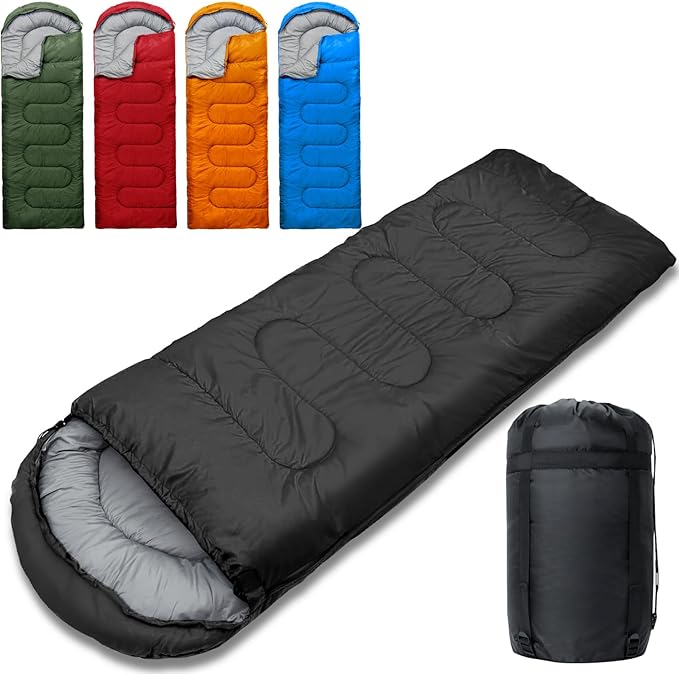 Sleeping Bags for Adults Cold Weather & Warm - Backpacking Camping Sleeping Bag for Kids 10-12, Girls, Boys - Lightweight Compact with Compact Bag for Outdoor & Indoor
