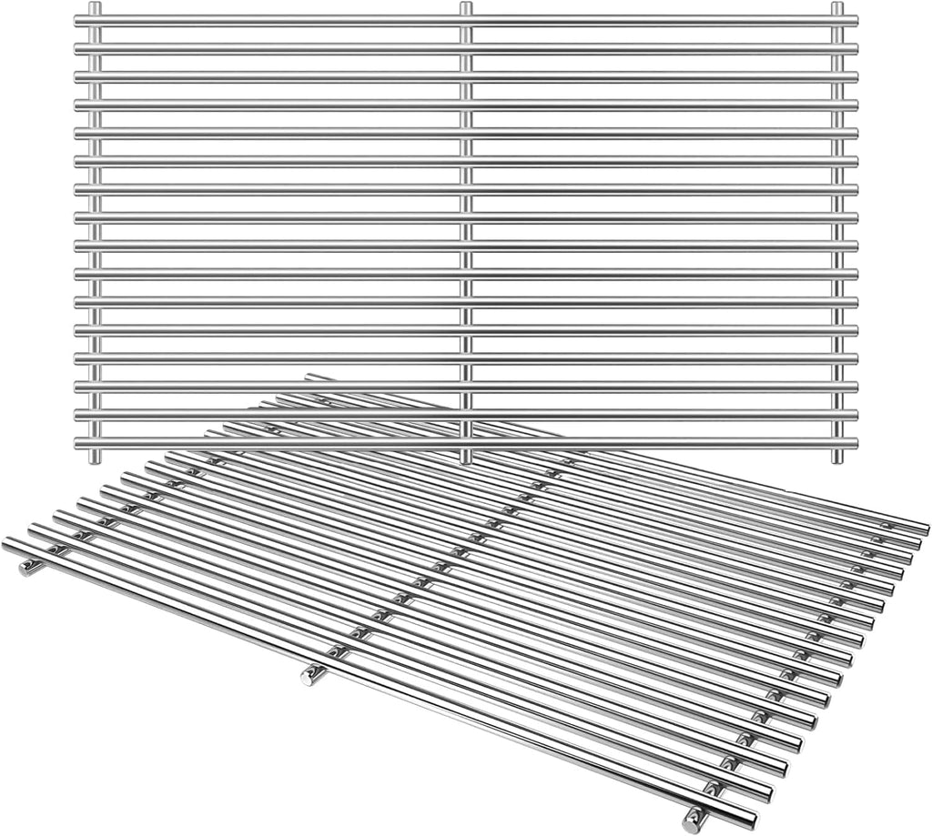 17.5" Cooking Grates for Weber Spirit E310 E320 & Spirit II E310 E320 Grills;304 Stainless Steel Grates for Weber Genesis Gold & Silver Grills;Weber Grill Grates 7639; Weber Grill Grids