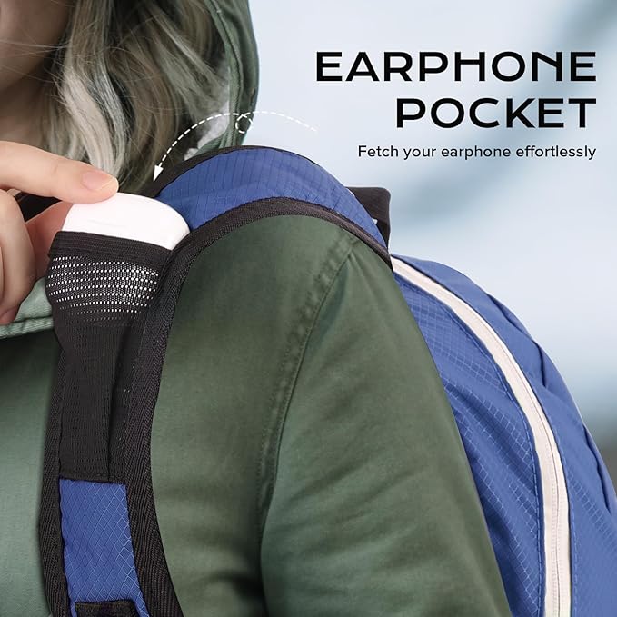 15L Water-resistant Hiking Daypack, Small Backpack Travel Outdoor, Lightweight Day Pack with Tool Loops