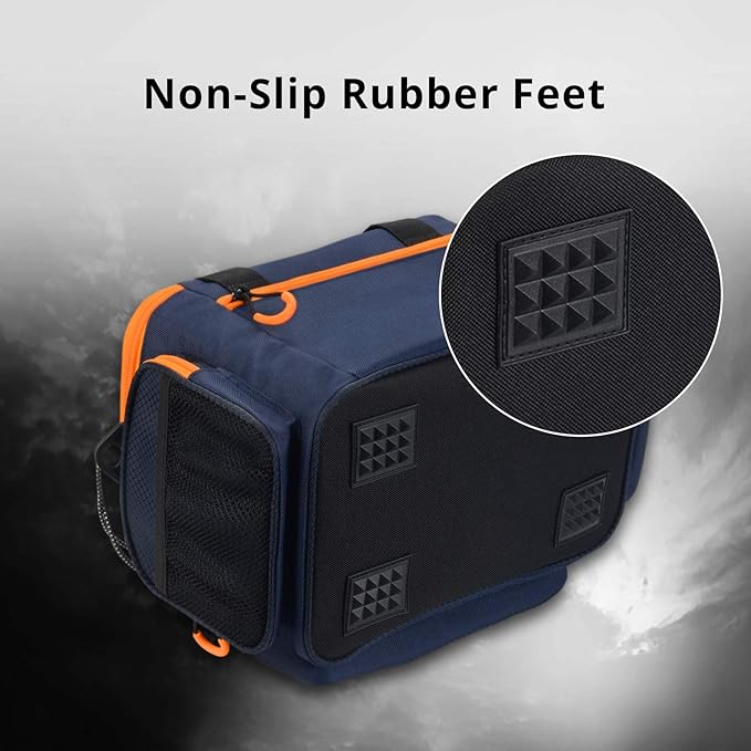 Calamus Fishing Tackle Bags - Fishing Bags for Saltwater or Freshwater Fishing - Rip-Stop PE - Padded Shoulder Strap - Pliers Storage -Orange