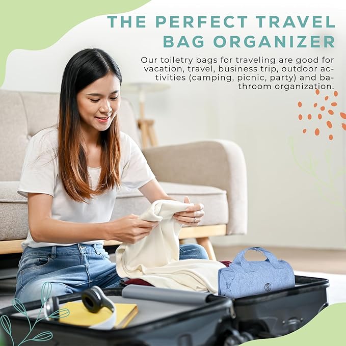 4-in-1 Hanging Toiletry Bag | Roll-up Makeup Organizer With 4 Detachable PVC Zip Pouches| Travel Toiletry Bag, 600D Oxford Fabric Material Organize Make up, Cosmetics