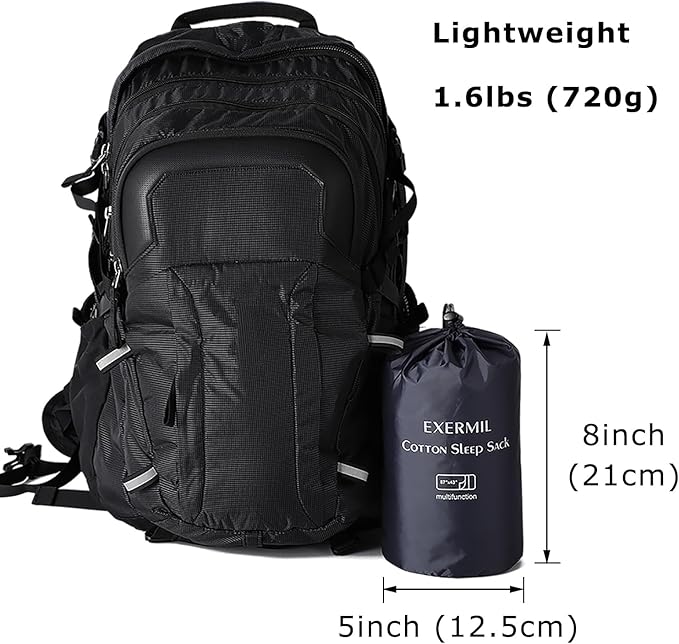 100% Cotton Sleeping Bag Liner with Full Length Zipper on 3 Sides; Single/Double Adult Sleep Sack for Travel & Camping, Multifunctional Travel Sheets (Unzipped 87”x87”) for Hotel, Lightweight