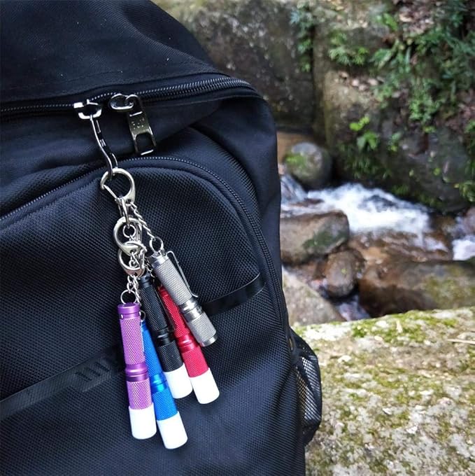 Mini Keychain Flashlight AAA Small Bright Pocket Light 150 Lumens 3 Modes Multipurpose Hatlight Camplight Tablelight for Everyday EDC Reading Walk Emergency Parents Kids Gift