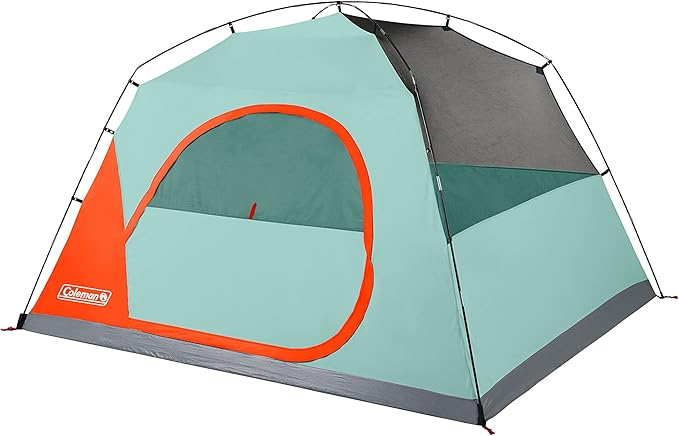 Coleman Skydome Series Camping Tent Weatherproof Tent Includes Pre-Attached Poles Rainfly Carry Bag and Unique Pattern Sets up in 5 Minutes