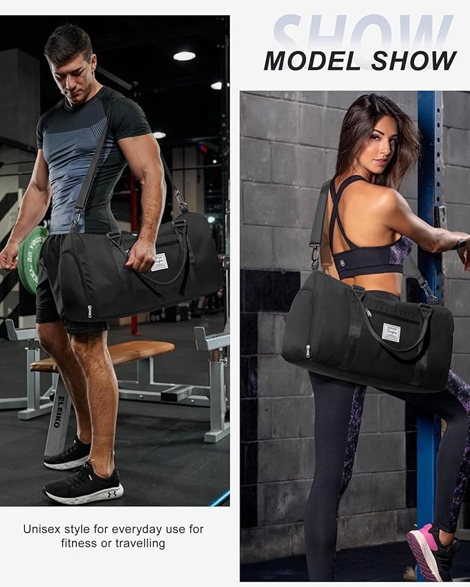 Gym Bag Womens,Travel Duffel Carry on Bag Sport Tote Bag Weekend Overnight Bag