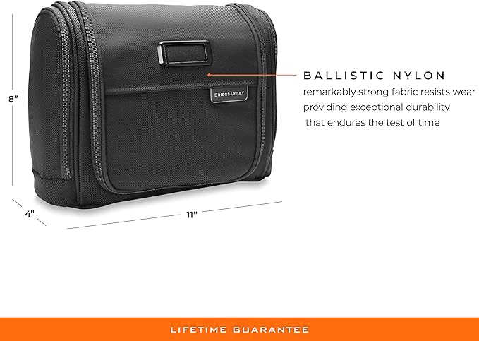 Briggs & Riley Toiletry Kit - Travel Bags for Women & Men, Organizer for Vacation, Dopp Kit for Bathroom Accessories, Makeup, & Skincare