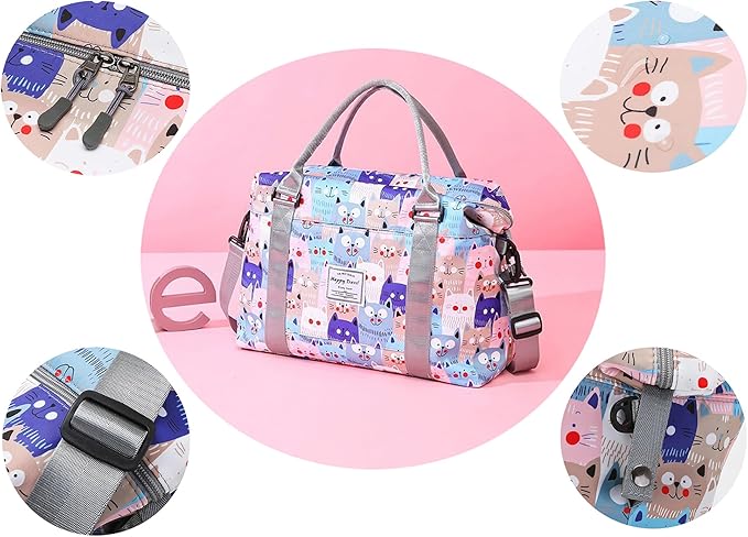 Travel Duffle Bag Weekender Overnight Bag Gym Tote with Dry and Wet Separated Pocket for Women Girls Shoulder Workout Duffel Bag Water Resistant (colorful leaves)