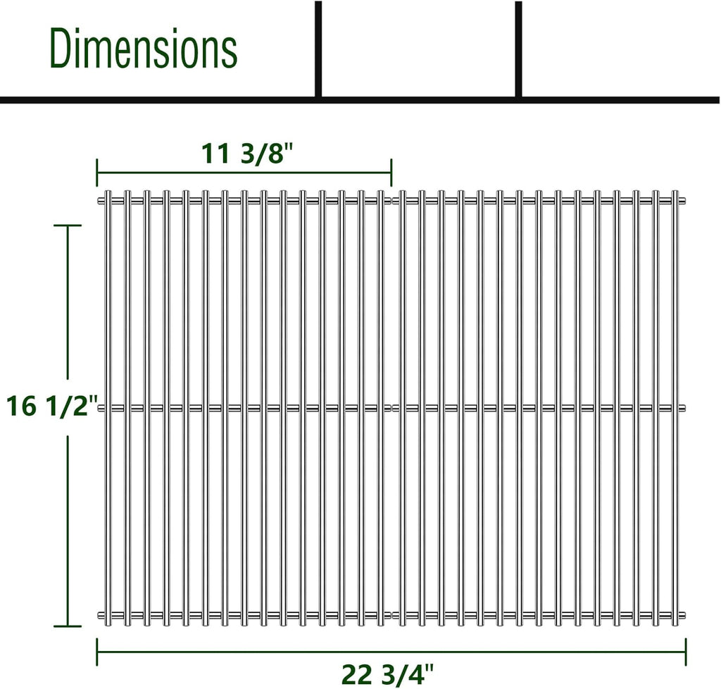 BBQ Grill Grates Parts for Vermont Castings Grill CF9030, VC3050, VCS3505, VCS3505BI, VCS3506, VM400, VM400XBP, VM406, ProChef 34402, Kenmore Grills,Stainless Steel Grid Accessories Replacement