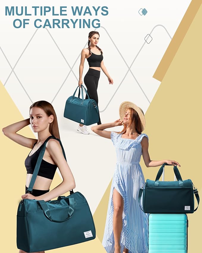 Gym Bag Womens,Travel Duffel Carry on Bag Sport Tote Bag Weekend Overnight Bag