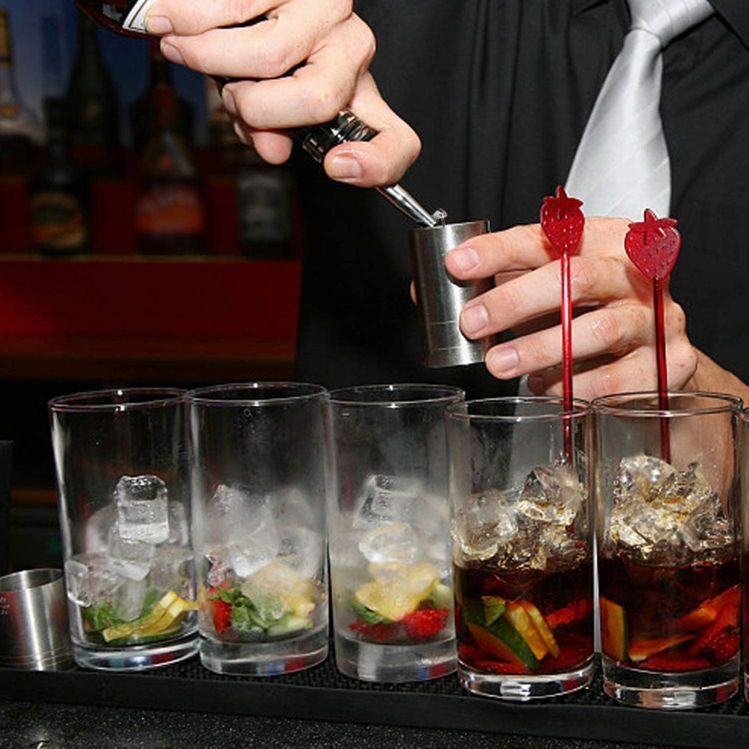 20 Pcs Oil Spout Liquor Bottle Pourer Spouts Stainless Steel Speed Pour Spouts Olive Oil Dispenser Spout with Flip Top for About 3/4" Bottle Mouth