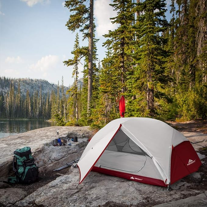 Forceatt Tent for 2 and 3 Person is Waterproof and Windproof, Camping Tent for 3 to 4 Seasons,Lightweight Aluminum Pole Backpacking Tent Can be Set Up Quickly,Great for Hiking