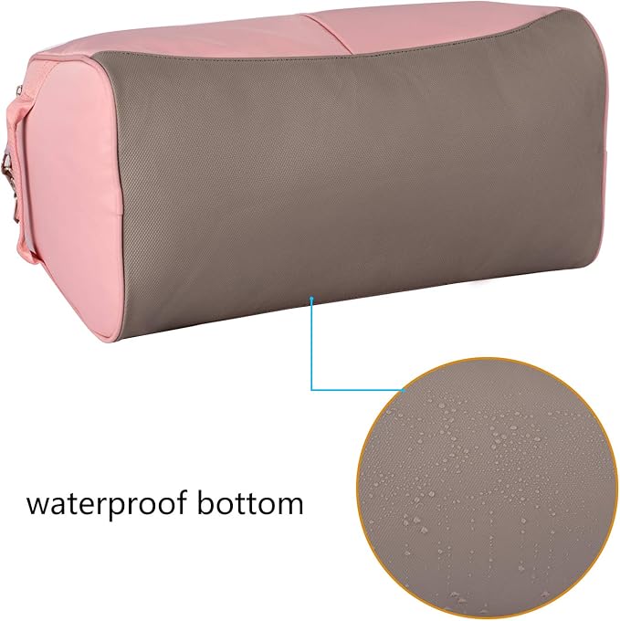 Kuston Sports Gym Bag with Shoes Compartment &Wet Pocket Gym Duffel Bag Overnight Bag for Men and Women-Pink