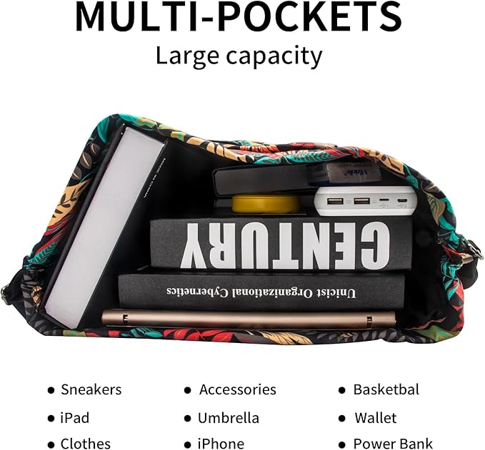 Peicees Waterproof Drawstring Sport Bag Lightweight Sackpack Backpack for Men and Women