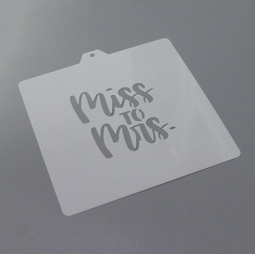 Wedding Cookie Cutter and Stencil Set Bundle Miss to Mrs Bachelorette Wedding Bridal Plaque Cookie Cutter or Stencil (Miss to Mrs)