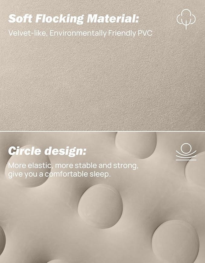 JOYTUTUS SUV Air Mattress Camping Bed,3.0 Thickened Flocking Car Camping Inflatable Mattress,Anti-Leakage,with 2 Pillows & Electric Pump Universal Car Bed for SUV Trunk and Rear Seat