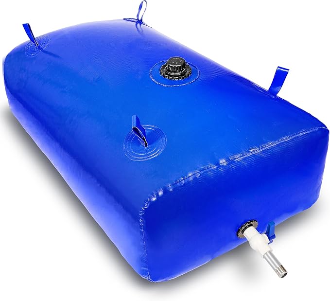 3000 L/800 Gal Water Bladder Tank, Foldable Portable Water Storage Container, Emergency Water Bag for RV, Truck Bed, Fire Prevention, Drought Resistance, Blue