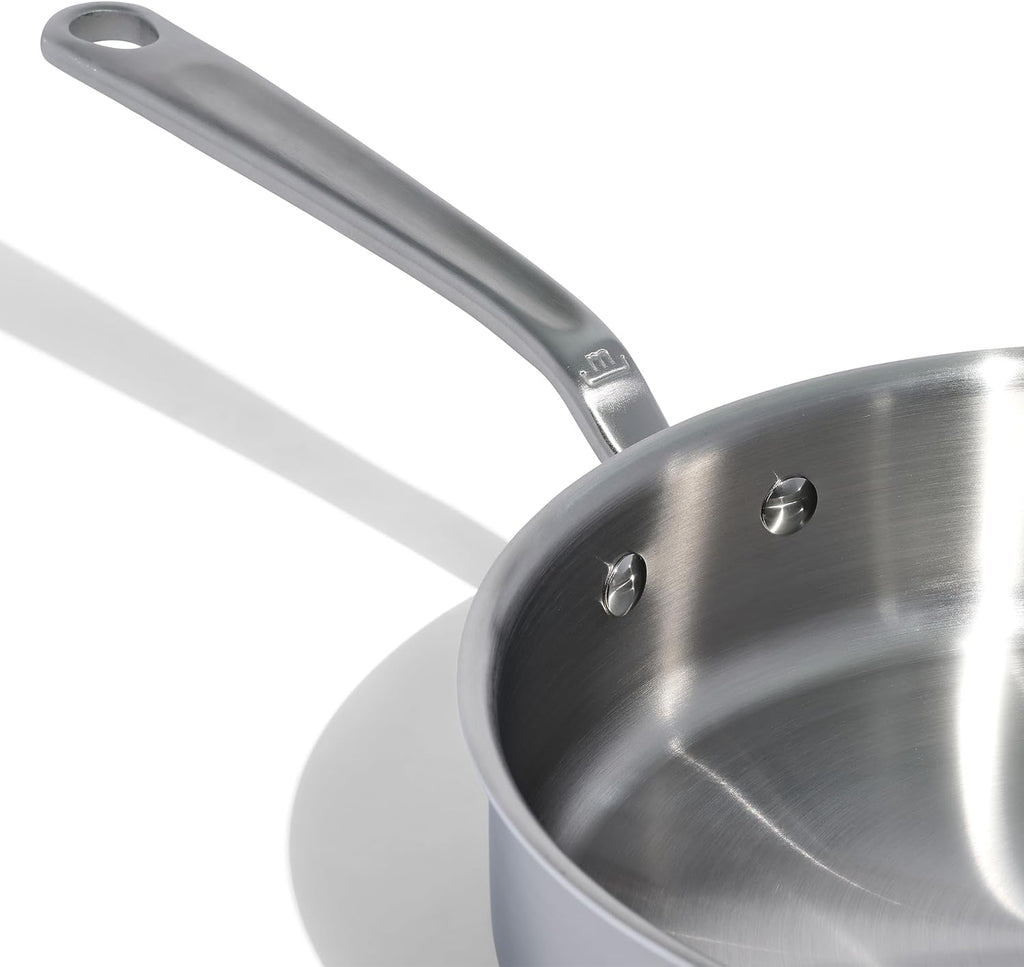 Made In Cookware - 3.5 Quart Stainless Steel Saute Pan - 5 Ply Stainless Clad - Professional Cookware - Induction Compatible - Crafted in Italy