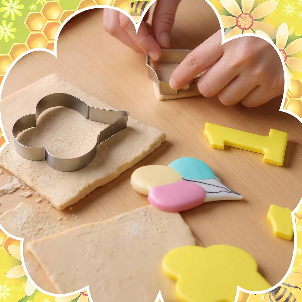 Honeydak 2 Pcs 5 Inch Balloon Cookie Cutter Number 1 Cookie Cutter Metal Birthday Cake Mold Fondant Cake Mold for School Party 1 Birthday One-year Anniversary Supplies