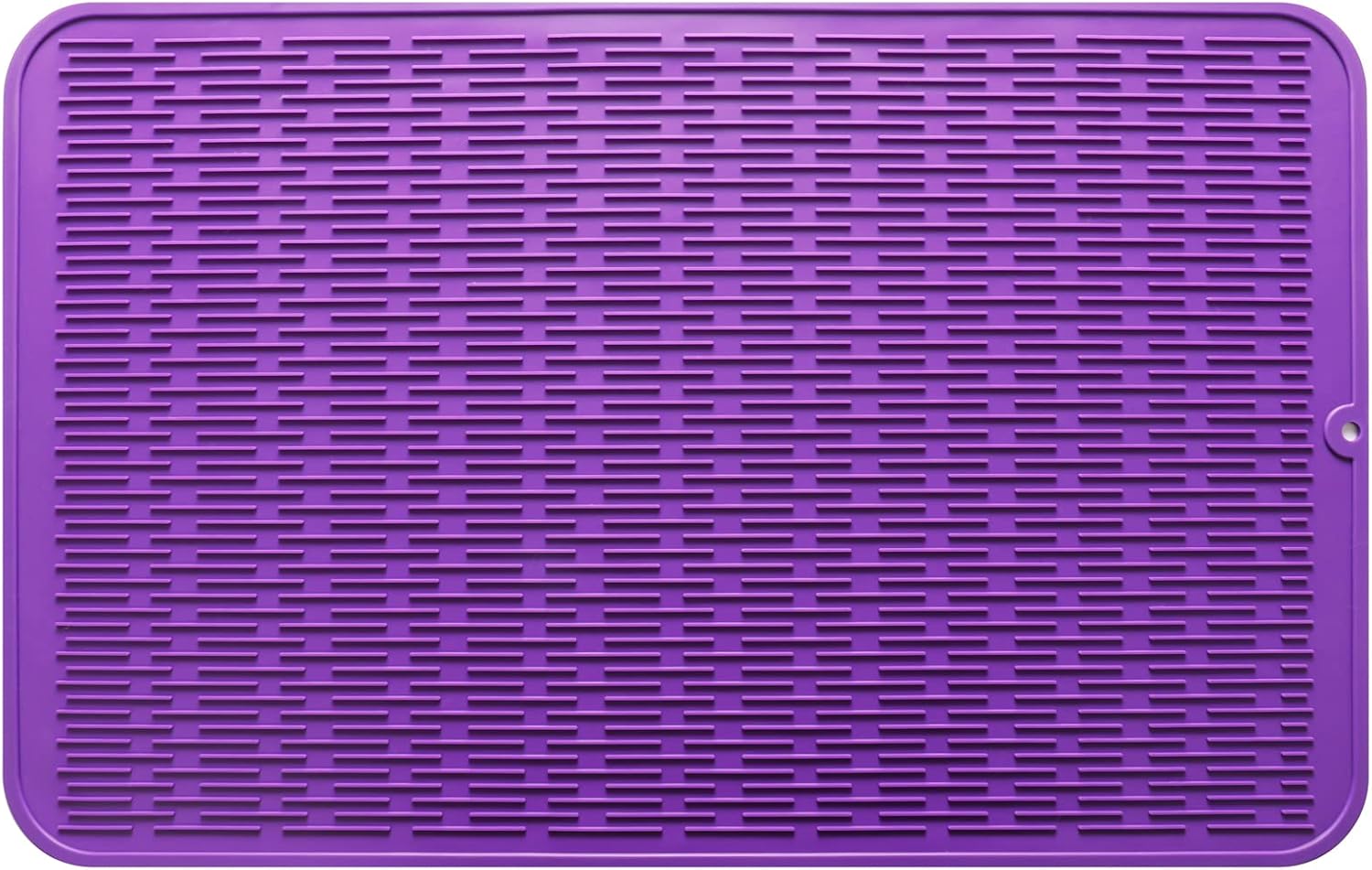 Silicone Dish Drying Mat for Multiple Usage,Easy clean,Eco-friendly,Heat-resistant Silicone Mat for Kitchen Counter or Sink,Refrigerator or Drawer Liner Purple 3XL 28 inches x 18 inches