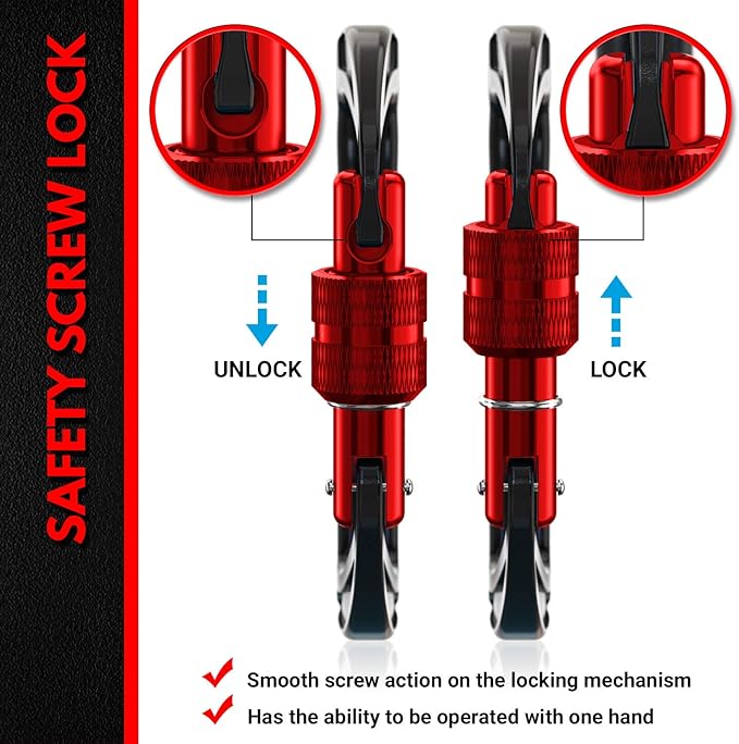 12kN (2697 lbs) Heavy Duty, Locking, Auto Locking, Wiregate Carabiner Clips, for Securing Pets, Outdoor, Camping, Hiking, Hammock, Dog Leash Harness, Keychains