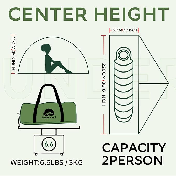 1/2 Person Backpacking Tent for 4-Season - Winter Waterproof Tent for One Person, Lightweight Camping Tent for Backpacking, Easy Set Up Cold Weather Tent by Underwood Aggregator