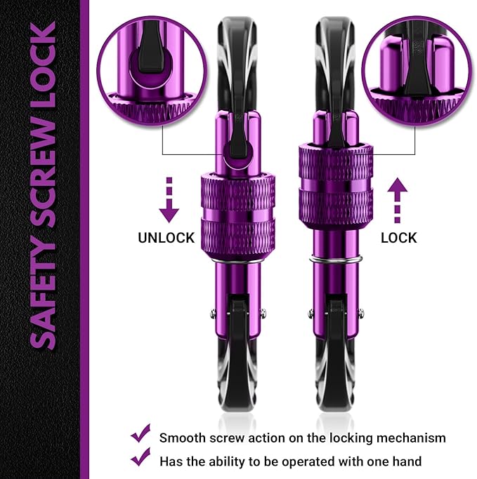 12kN (2697 lbs) Heavy Duty, Locking, Auto Locking, Wiregate Carabiner Clips, for Securing Pets, Outdoor, Camping, Hiking, Hammock, Dog Leash Harness, Keychains