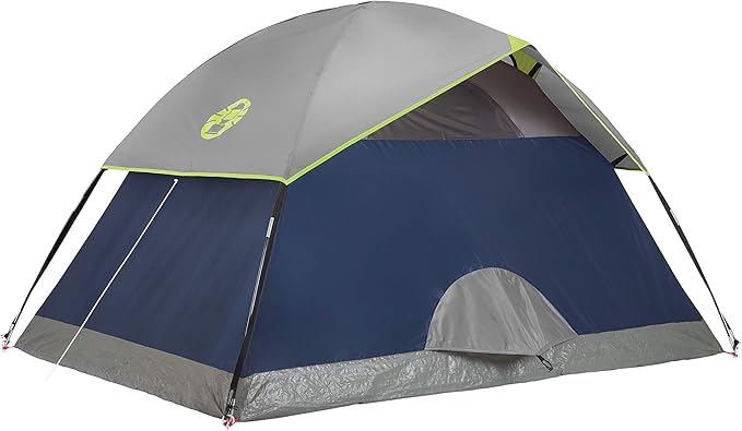 Coleman Sundome 4-Person Tent with Rainfly, Weatherproof Tent Sets Up in 10 Mins