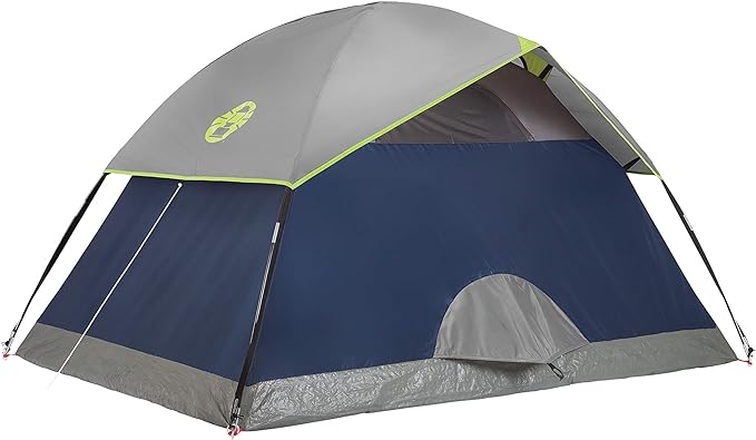 Coleman Sundome 4-Person Tent with Rainfly, Weatherproof Tent Sets Up in 10 Mins