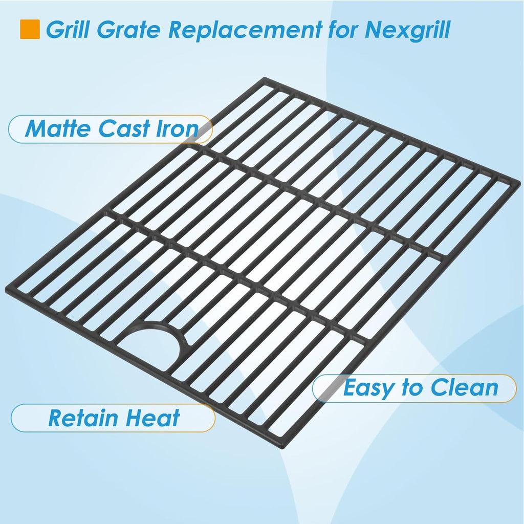 17" Grill Grates for Nexgrill 4-Burner 720-0830H 720-0783E Nexgrill Replacement Parts 5 Burner 720-0888N 720-0888 720-0697, Cooking Grate Grill Parts for Kenmore, Uniflame and More