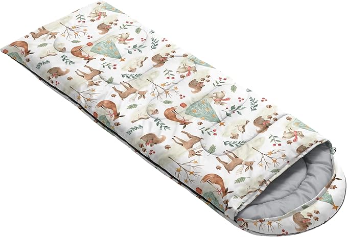 QOOMO Camping Sleeping Bags,3 Season Warm & Cool Weather,Lightweight,Waterproof Sleeping Bags for Adults & Kids,Traveling,and Outdoors,Camping Gear Equipment