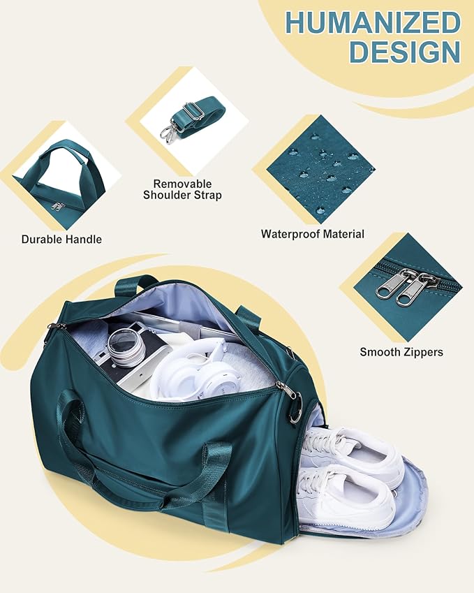 Gym Bag Womens,Travel Duffel Carry on Bag Sport Tote Bag Weekend Overnight Bag