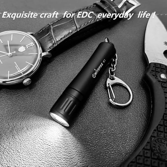 Bright Keychain Flashlight K1,high Bright 150 lumens,as Small Flashlight Lantern Camp lamp Light,Waterproof Torch for EDC,Reading,Sleep,Dog Walking,Camping,Hiking (2 PCS Black red)