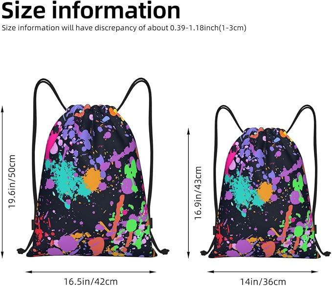 Graffiti Drawstring Bags Colorful Birthday Festival Party Favor Gift Decorations Baby Shower Candy Goodie Rewards Prize Bag String Backpack for Women Men