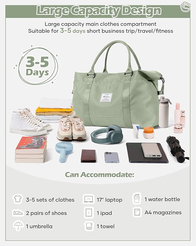 Gym Bag Womens,Travel Duffel Carry on Bag Sport Tote Bag Weekend Overnight Bag