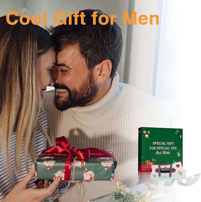 12 in 1 Keychain Multi-tool, Gifts for Men Boyfriend Dad, Father's Day Birthday Gifts, Mini EDC gadgets Tool Gear Bottle Opener for Camping Survival