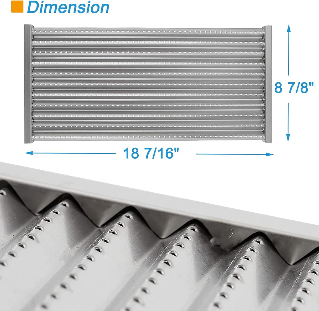 18 7/16" Stamped Stainless Steel Replacement Emitter for Charbroil Commercial Tru-Infrared Prior to 2015 463246909 463241013 463243911 463241313 463241314 463247109 (3-Pack)