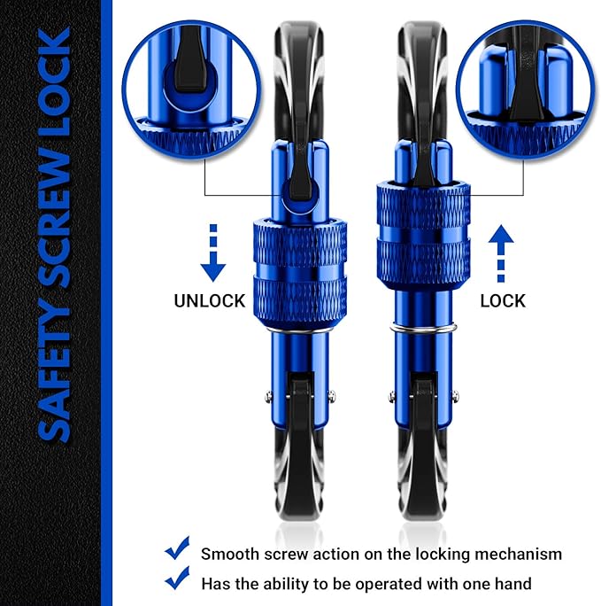 12kN (2697 lbs) Heavy Duty, Locking, Auto Locking, Wiregate Carabiner Clips, for Securing Pets, Outdoor, Camping, Hiking, Hammock, Dog Leash Harness, Keychains