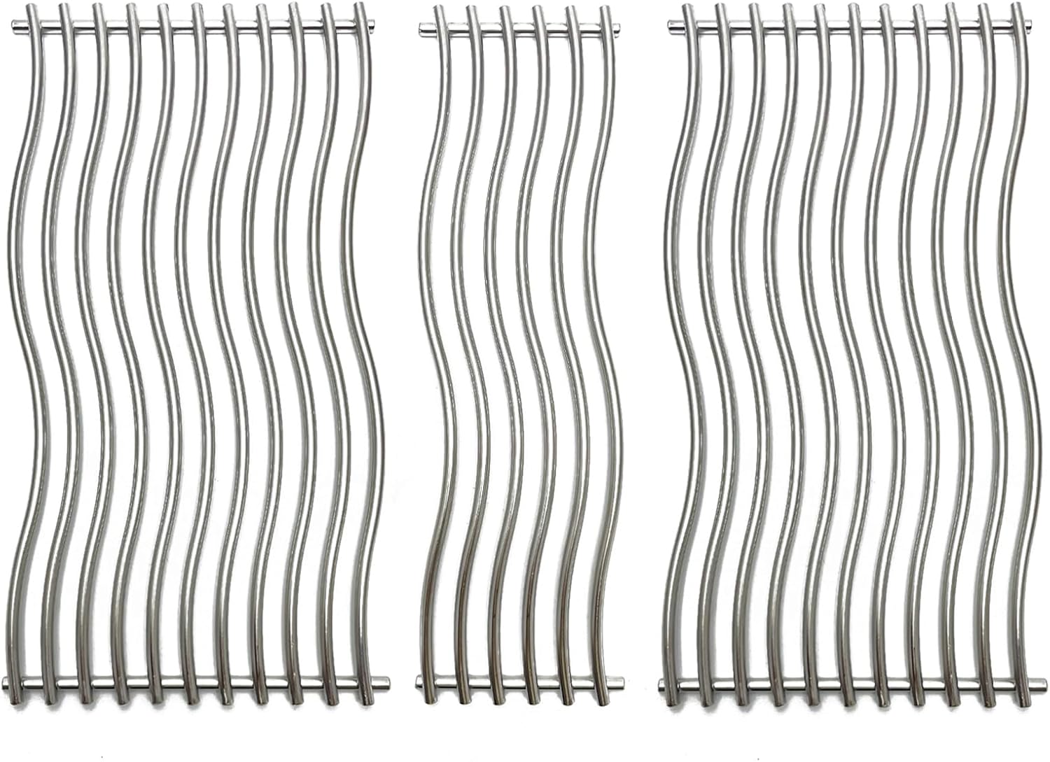 16-3/4" Stainless Steel Waved Cooking Grates Replacement for Napoleon Triumph 410 Grid Gas Grill 3pack S87003