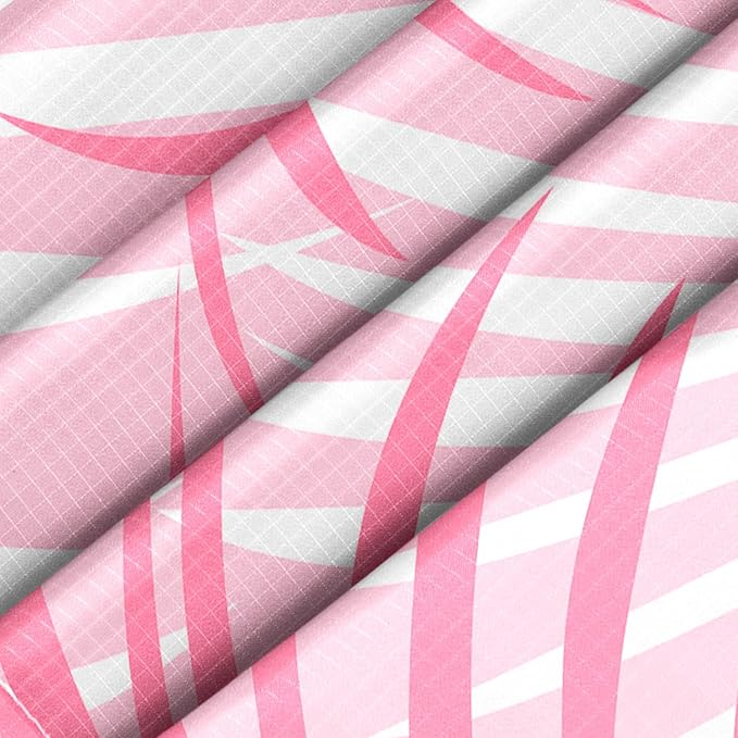 110''×118'' Pink Beach Blanket 2-8 Adults, Large Waterproof Sandproof Beach Mat w/ Stakes & Pockets, Polyester Compact Foldable Sand Free Camping Picnic Blanket for Outdoor, Grass, Park - Palm Leaves