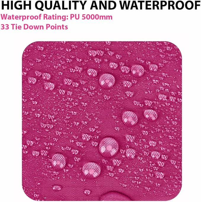 Gold Armour Rainfly Tarp Hammock, Premium 14.7ft/12ft/10ft/8ft Rain Fly Cover, Waterproof Ultralight Camping Shelter Canopy, Survival Equipment Gear Tent Accessories (Pink 12ft x 10ft)